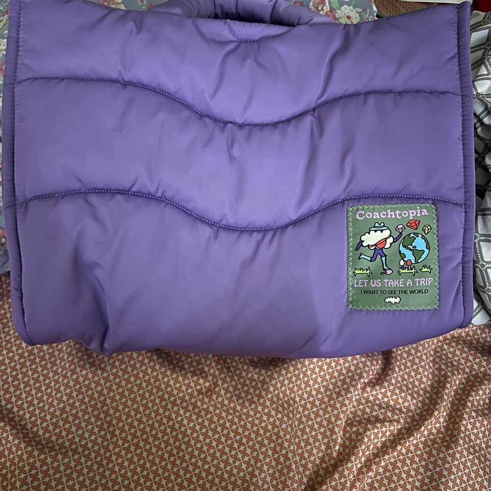 Coach Purple Puffer Bag